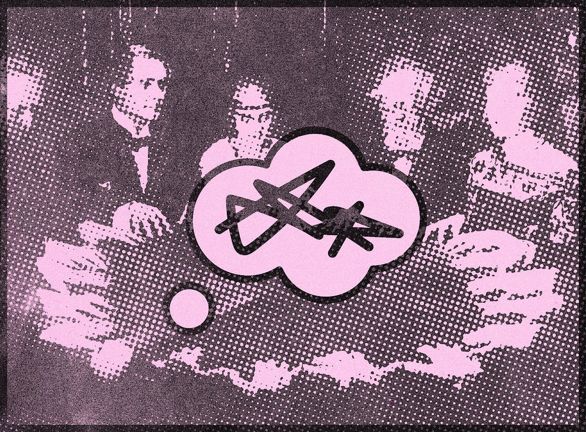 An illustration of a seance.